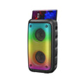 KTS-1710 Taşınabilir Kablosuz Bluetooth Hoparlör - RGB Led Işıklı, Çift 3" İnç Sürücü, FM Radyolu Ses Bombası TORİMA