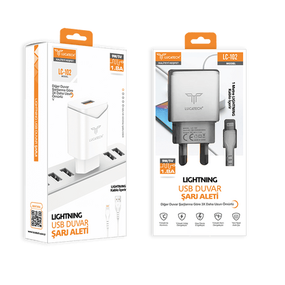 Lc-102 usb lightning şarj seti 1,8a 9w kolaymagza ,klolay magza, km , km tech, km technology, toptan telefon aksesuarları, toptan, Kolaymagza, KolayMazga, KM technology, KM tech, toptan gsm, toptan ürünler, e-ticaret toptan, eminönü toptan, tahtakale, tahtakale toptan
