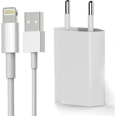 Aple xs max 5w usd şarj başlık ve 1 m usb lightning kablo seti - S2H - KolayMagza