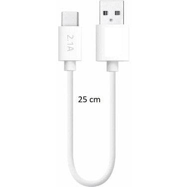 Lk-232 usb mikro 25cm kısa şarj kablosu 3,4a - S1R - KolayMagza
