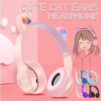 P47m kedili led ışıklı katlanabilir hafıza kartı destekli kafa üstü bluetooth kulaklık - U1G - KolayMagza