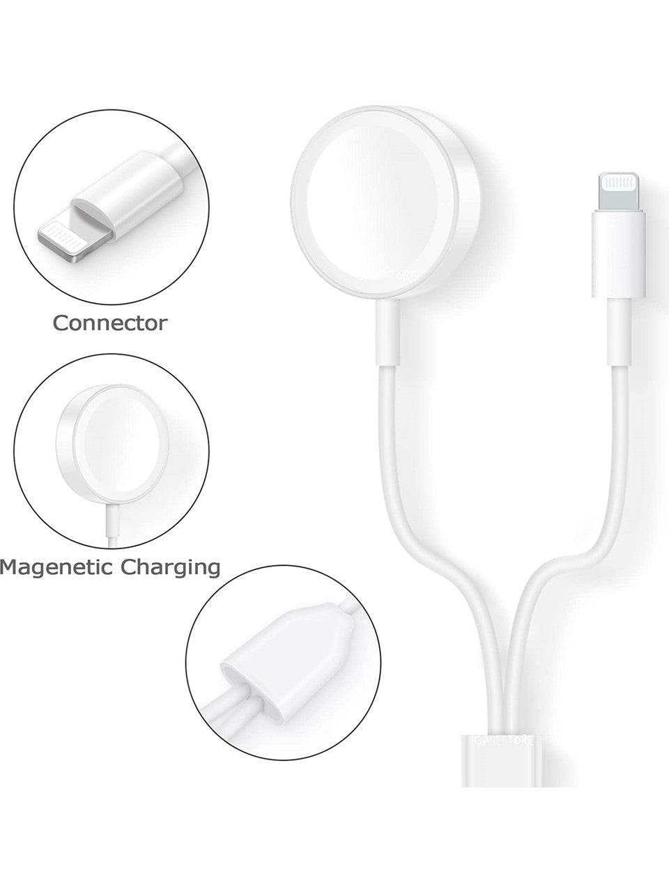 2si1 arada usb girişli lightning ve aple watch şarj etme kablosu - S2X - KolayMagza