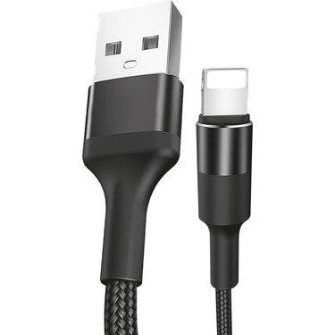 Lk-228 usb lightning örgülü hasır şarj kablosu 4,6a 25w - S2DC - KolayMagza