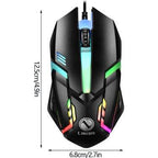 Usb girişli rgb ışıklı kablolu oyuncu mouse x1 - G1C - KolayMagza