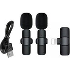 K9 kablosuz lightning girişli çift canlı yaka mikrofon - G3B - KolayMagza