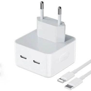 50w çift typec çıkışlı ve typec to lightning pd kablo şarj seti - S2T