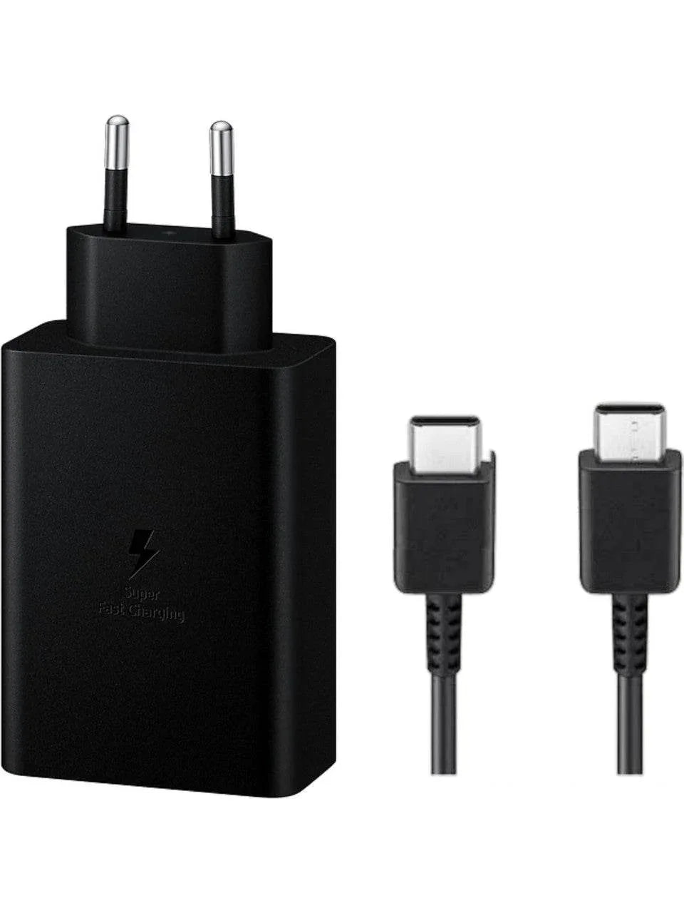 65w trio 3ü1 arada (typec 65w + typec 25w + usb 15w) çıkışlı adaptör ve typec to typec kablo hızlı şarj seti - S2N - KolayMagza KM Technology