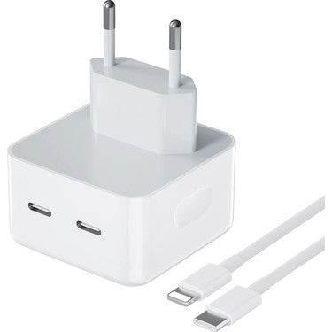 35w çift typec çıkışlı ve typec to lightning pd kablo şarj seti - S3L