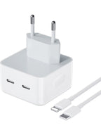 Aple 35w çift typec çıkışlı ve typec to lightning pd kablo şarj seti - S2L - KolayMagza