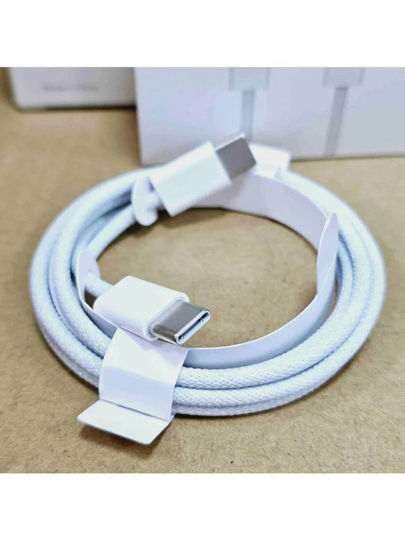 ( 5 adet ) TypeC to TypeC hasır örgülü ios uyumlu şarj kablosu 1 metre 16/17 pro max uyumlu İVO