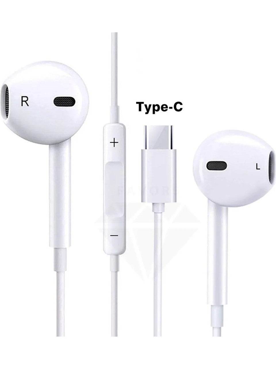 Logosuz iphone 15 pro max typec girişli mikrofonlu kulaklık içi kablolu kulaklık - K1Q - KolayMagza