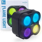 Gts-1835 flame light ışıklı 3 inç şarj edilebilir fm radio usb destekli kablosuz Bluetooth hoparlör - H3İ - KolayMagza