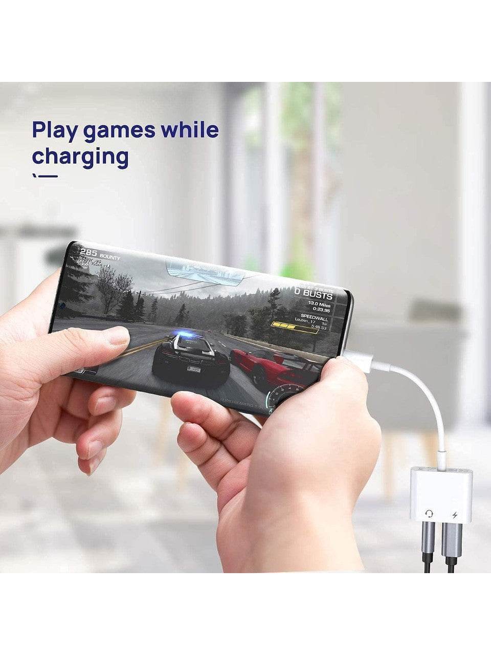 Typec 2in1 çoğaltıcı kulaklık jak ve typec şarj dönüştürücü - D1K - KolayMagza