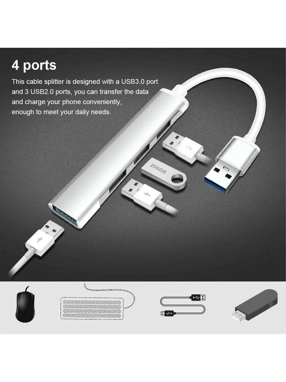 Usb girişli 4ü1 arada usb hub çoğaltıcı jh-113 - D1W - KolayMagza