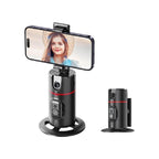 P02 360° akıllı gimbal sabitleyici | aı yüz takipli, kumandalı, kameralı, masaüstü tripod standlı, otomatik döner - G4O - KolayMagza