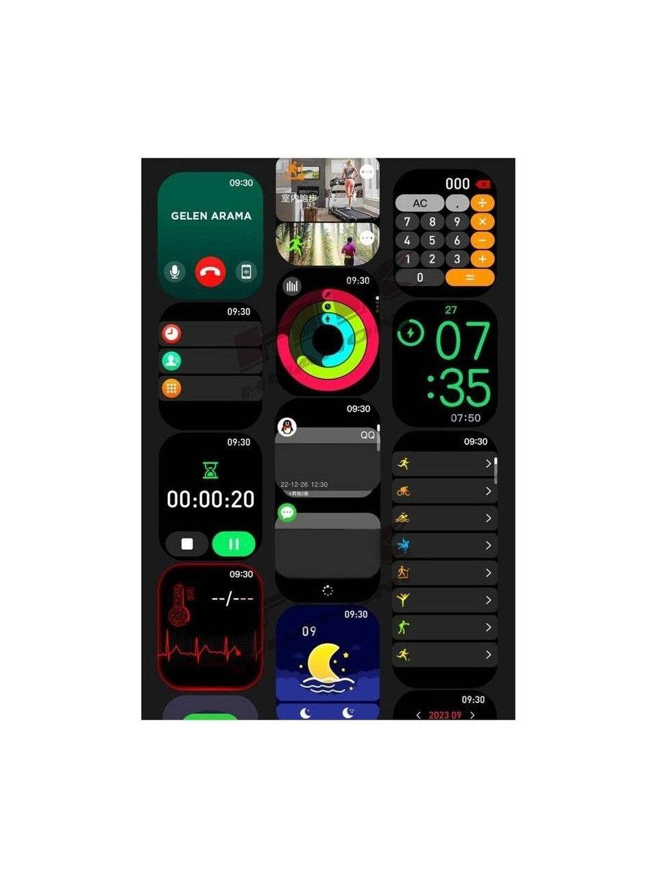 Hk9 mini 41mm amoled ekranlı akıllı saat – nfc & gpt destekli, akıllı ve şık - A2E - KolayMagza