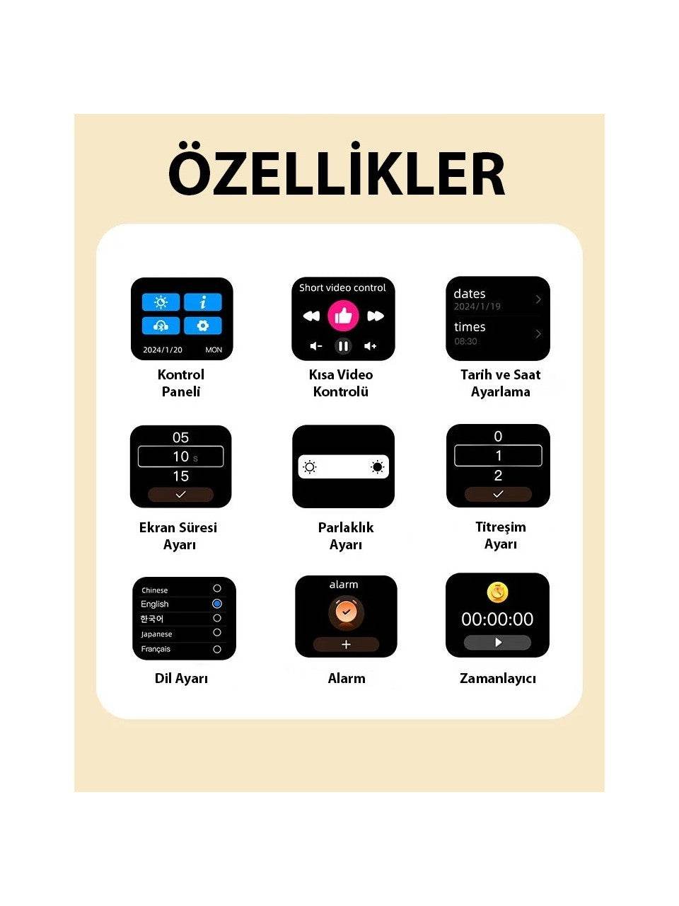 K1 dokunmatik ekranlı ANC ENC kulak içi mikrofonlu 5,3v bluetooth kulaklık - B3K - KolayMagza