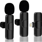 K9 kablosuz lightning girişli çift canlı yaka mikrofon - G3B - KolayMagza