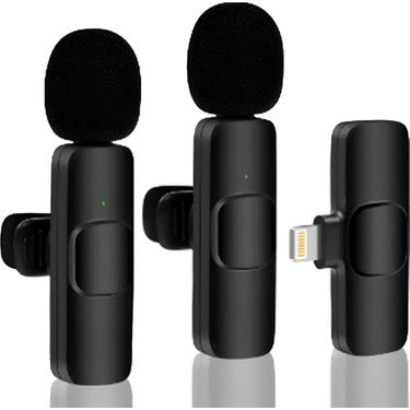 K9 wireless dual live lavalier microphone with lightning input - G3B