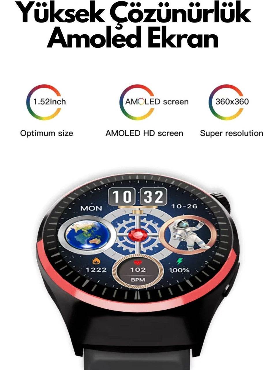 Venandin hw10 pro 1.50 inç amoled ekranlı akıllı saat – çift kordonlu, ios & android uyumlu - A2G - KolayMagza