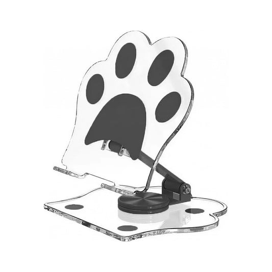 360 döner katlanabilir kedi eli telefon & tablet tutucu | şeffaf ve taşinabilir masa üstü stand - N1İ