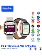 Haino teko germany fg-2 5g sim internet ve sosyal medya destekli kameralı android yazılım 49mm akıllı saat - A2N - KolayMagza