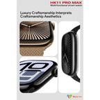 ساعة ذكية HK11 Pro Max AMOLED مقاس 45 مم مزودة بحزام مزدوج متوافقة مع نظامي iOS وAndroid - A2T