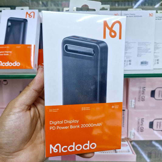 Mcdodo 20000mAh Dijital Ekranlı Powerbank - Ultra Yüksek Kapasite MC-435