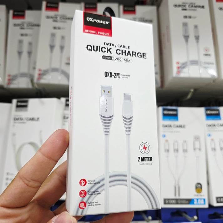 2 metre usb TypeC 2,4A hızlı veri aktarım ve şarj kablosu - S3R - KolayMagza