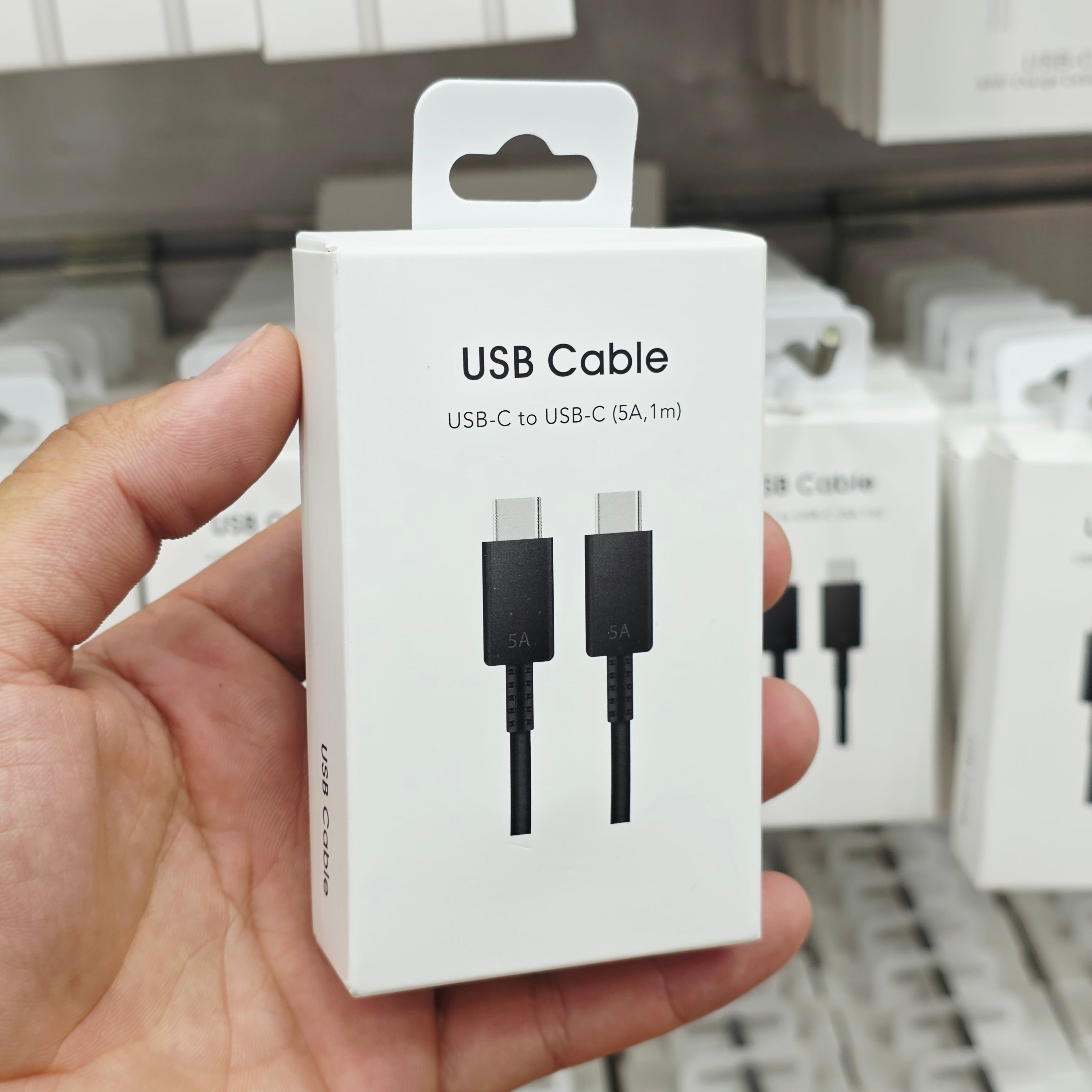( 5 adet ) Samsung Uyumlu USB-C to USB-C 5A Süper Hızlı Şarj ve Data Kablosu (1m) - Siyah ÖZEL