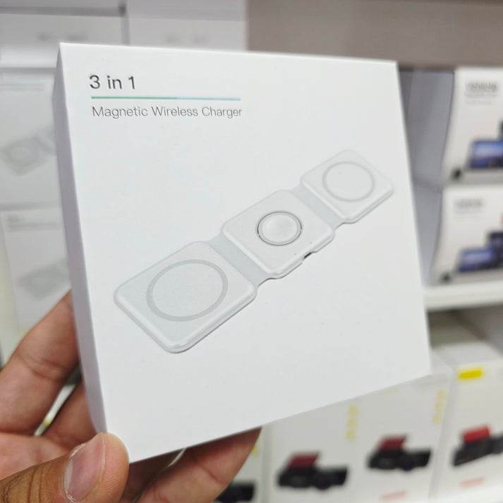 3ü1 arada telefon+airpods+watch katlanabilir kablosuz wirless magnetik şarj aleti - S3V - KolayMagza