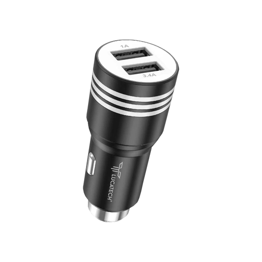 Lc-144 çift usb çıkışlı metal araç şarj başlık 3,4a - S1G - KolayMagza