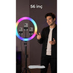 Selfie Rgb ledli tiktok ışığı tripodlu (ayak dahil) TEKNOİST