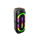Greatnice GTS-2132 Siyah Mikrofonlu RGB LED Işıklı Taşınabilir Bluetooth Hoparlör Parti Speaker SANTRAL HAN