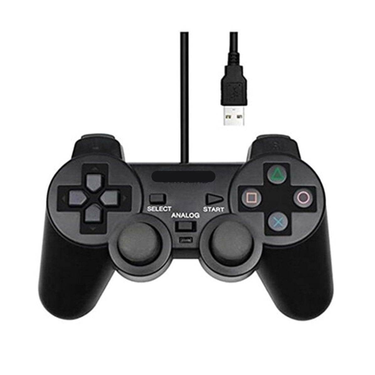 Usb girişli kablolu gamepad joystick titreşimli analog oyun kolu bilgisayar ve pc için - G6E - KolayMagza