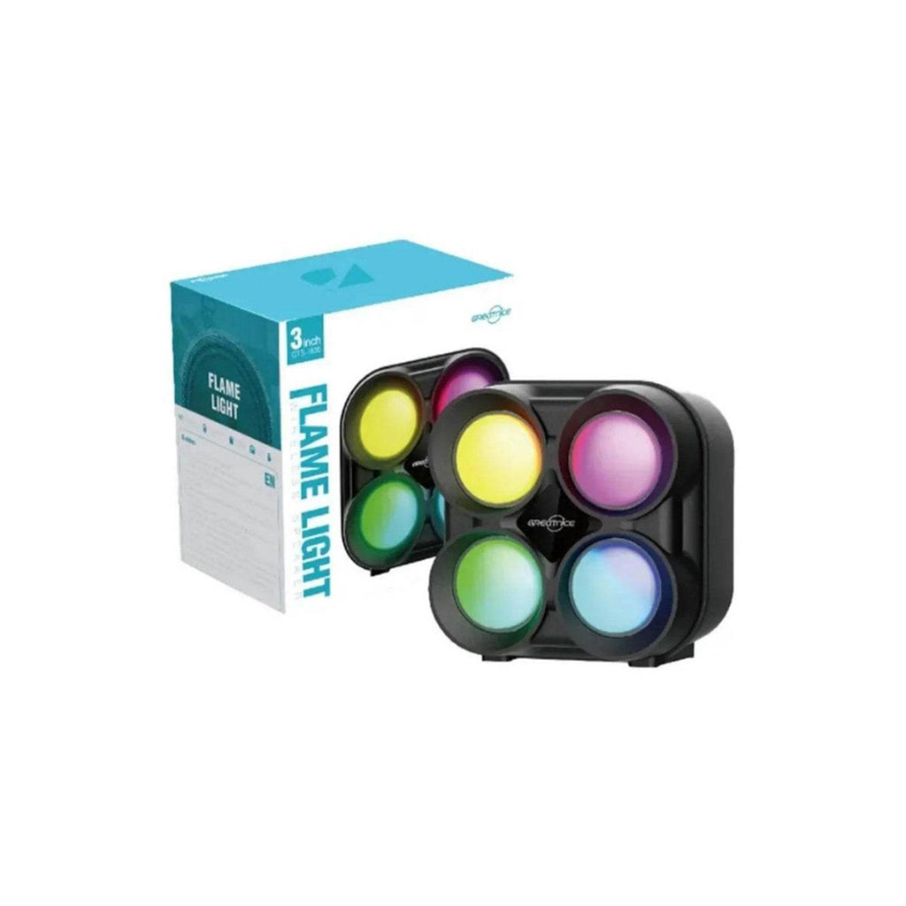 Gts-1835 flame light ışıklı 3 inç şarj edilebilir fm radio usb destekli kablosuz Bluetooth hoparlör - H3İ - KolayMagza