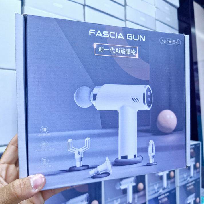 Fascia gun vucut masaj aleti farklı başlıklı şarjlı 2400mah m80 - G4Y - KolayMagza
