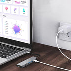 ( 3 adet ) 8 in 1 Type-C Multi-Functional Hub Adaptör (RJ45 + 4K HDMI + SD/TF + USB 3.0 + Type-C PD) KolayMagza KM Technology - Toptan Telefon Aksesuarları