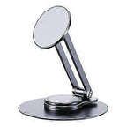 360 derece döner ayarlanabilir katlanabilir metal masa üstü mıgnatıslı telefon tablet tutucu - N1Q - KolayMagza