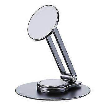 360 derece döner ayarlanabilir katlanabilir metal masa üstü mıgnatıslı telefon tablet tutucu - N1Q - KolayMagza