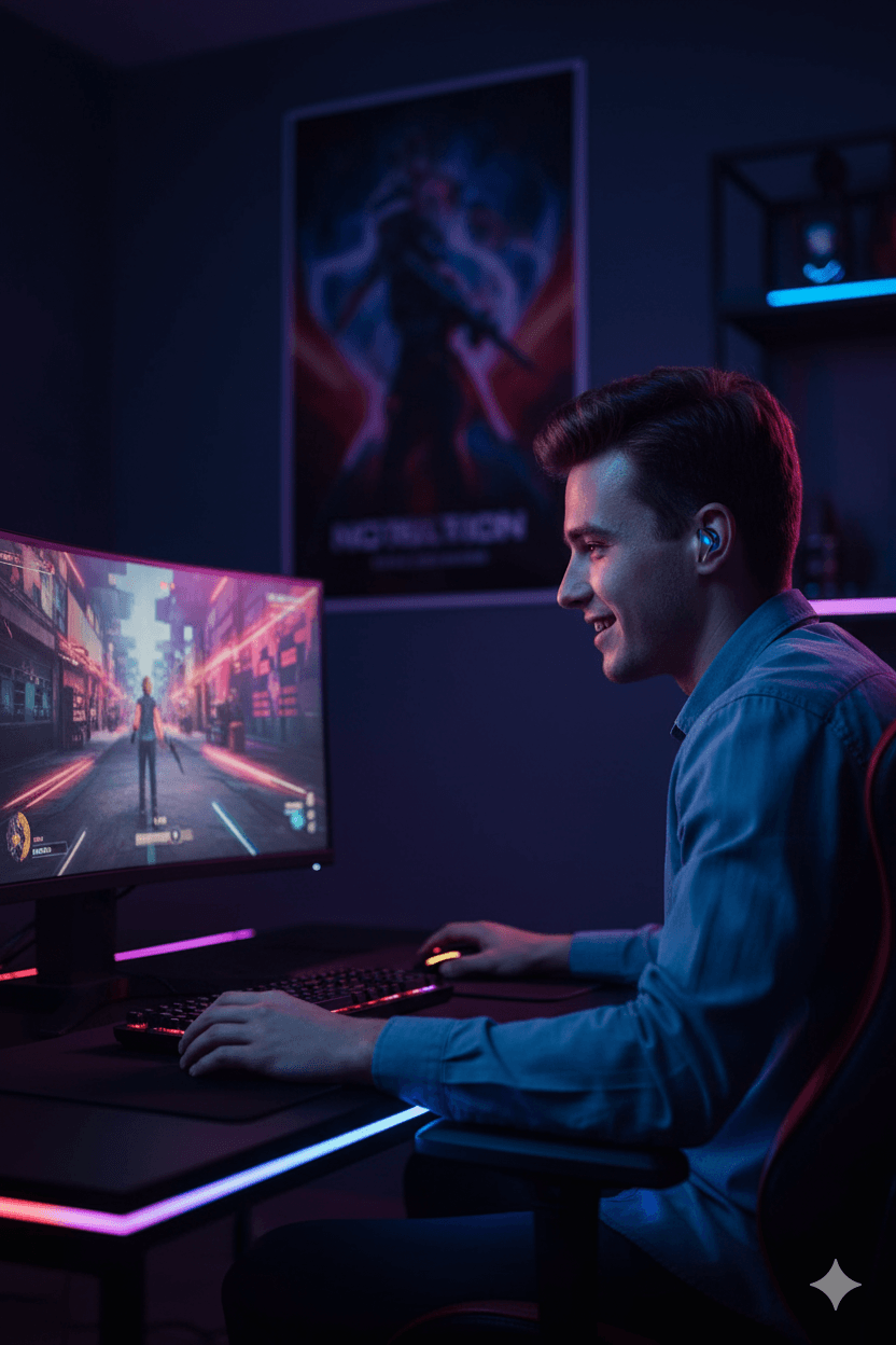 K55 kulak içi oyuncu led ışıklı mikrofonlu dokunmatik 5.0v gecikmesiz bluetooth kulaklık - B1T - KolayMagza