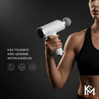 Fascia gun vucut masaj aleti farklı başlıklı şarjlı 2400mah m80 - G4Y - KolayMagza KM Technology