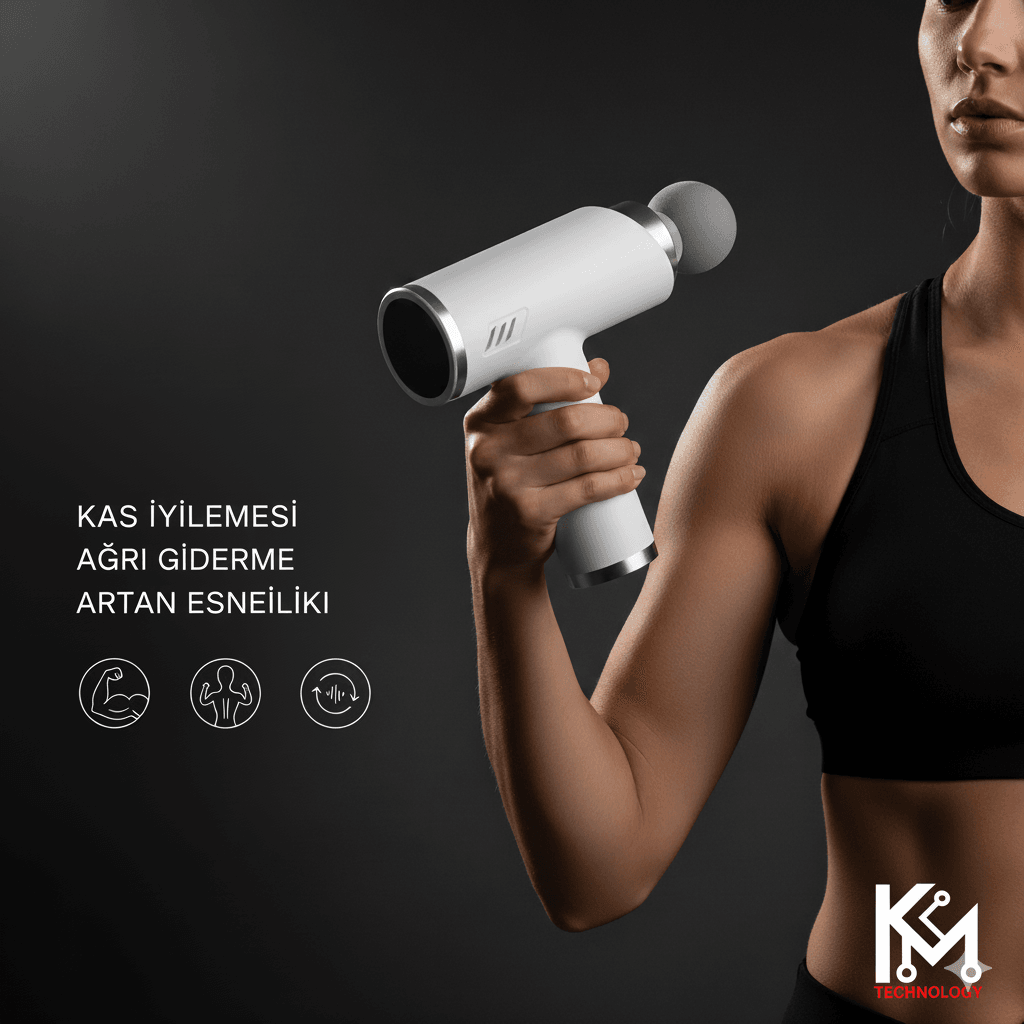 Fascia gun vucut masaj aleti farklı başlıklı şarjlı 2400mah m80 - G4Y - KolayMagza