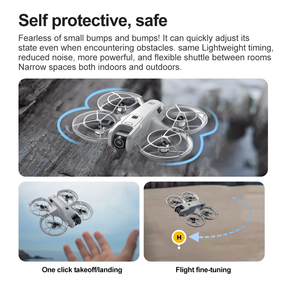 M-Cine Mini Drone - Fırçasız (Brushless) Motorlu, Çift Kameralı Sinematik FPV Drone (Engel Sensörlü & Stabil Uçuş)