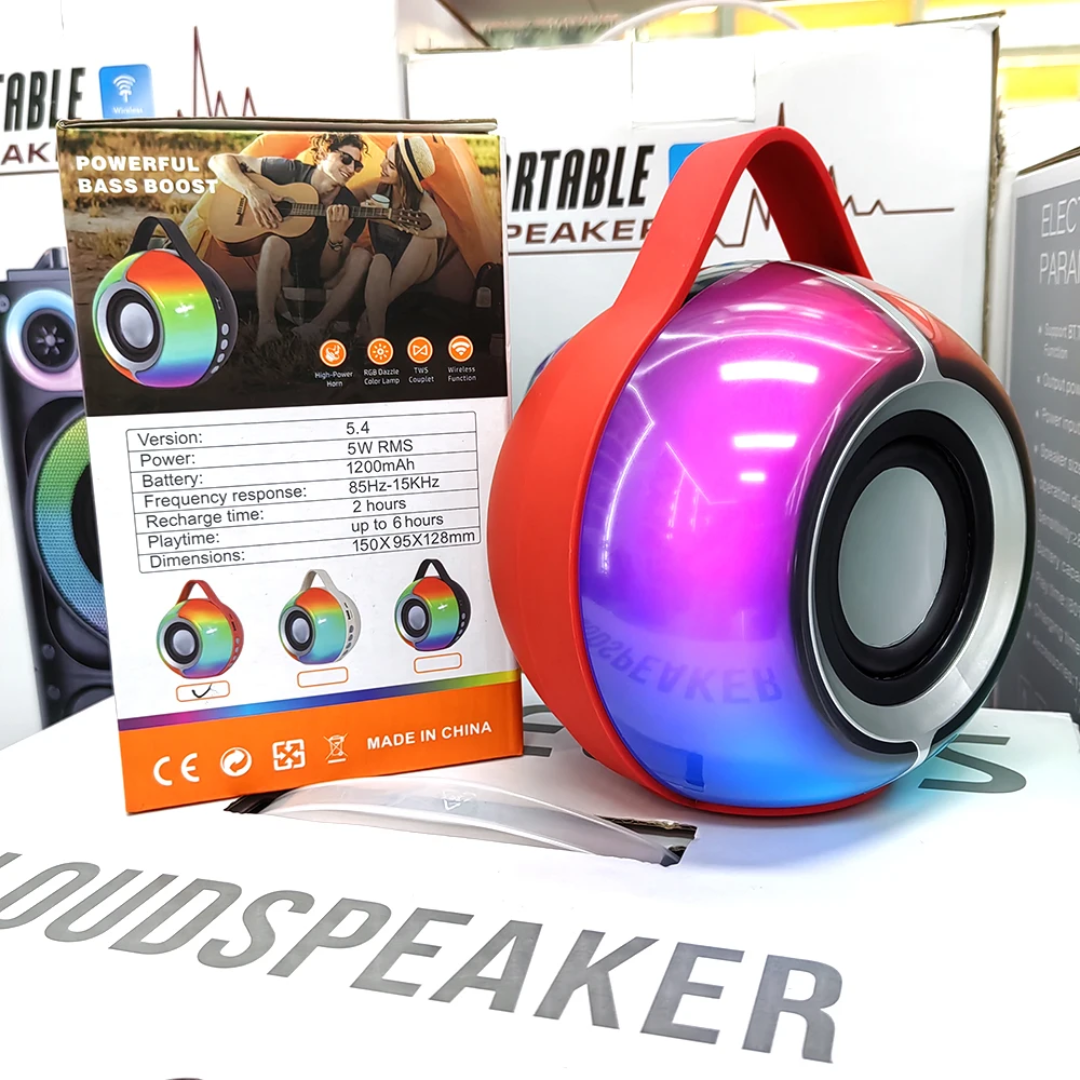 SY-333 Taşınabilir Kablosuz Bluetooth Hoparlör - RGB Renkli Işıklı, Güçlü Bass Boost, 5W RMS, TWS Destekli Ses Bombası Zayden