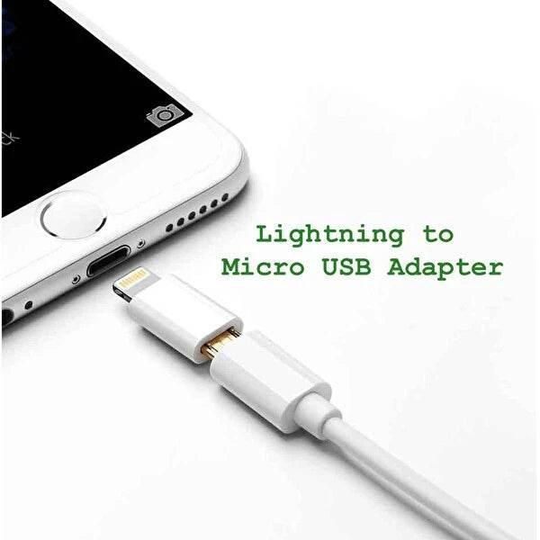 (10 adet) Lightning to micro usb dönüştürücü aparat - D2BA - KolayMagza KM Technology