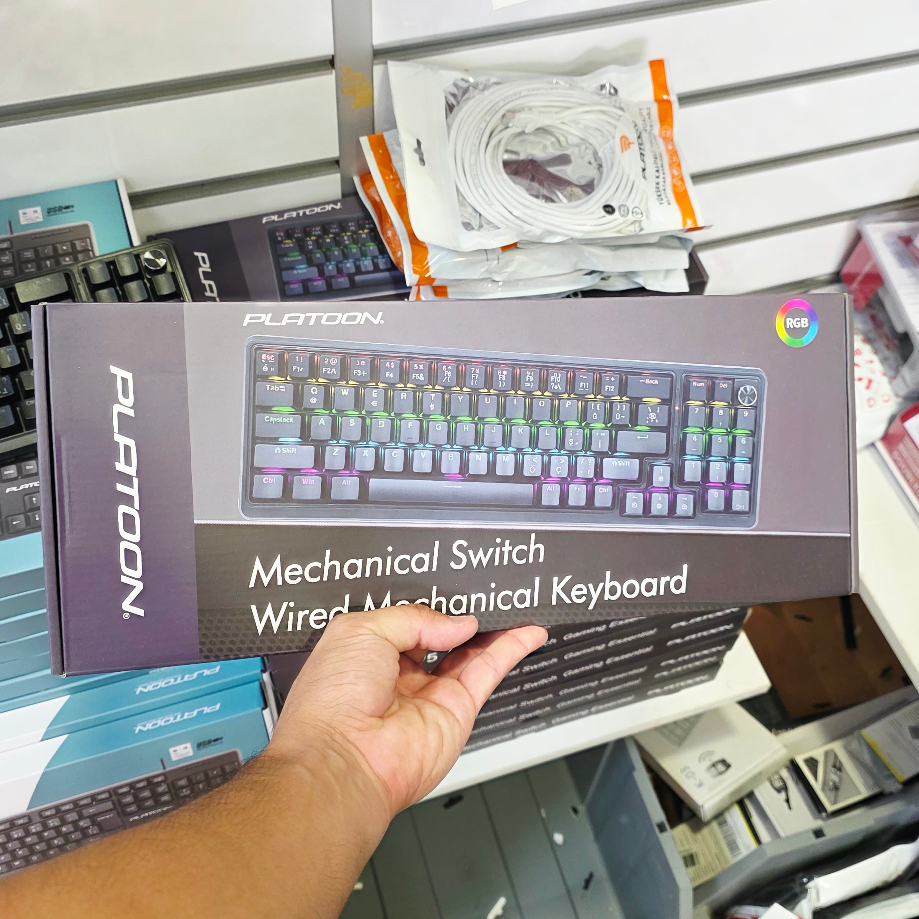 RGB Işıklı Kablolu Mekanik Oyuncu Klavyesi - Türkçe Q Klavye Gaming Keyboard Platoon