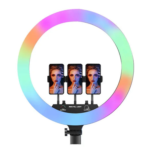 mj18 - 45cm led rgb selfie ışığı ring light + tripod ayak dahil
