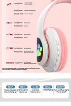 Stn28 kafa üstü led ışıklı hafıza kart destekli kedi bluetooth kulaklık - U1A - KolayMagza