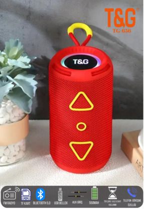 TG-656 مكبر صوت محمول مزدوج بإضاءة LED RGB بقوة 1500 مللي أمبير في الساعة 8 وات وراديو FM وبطاقة SD ومكبر صوت USB وAUX ومكبر صوت بلوتوث